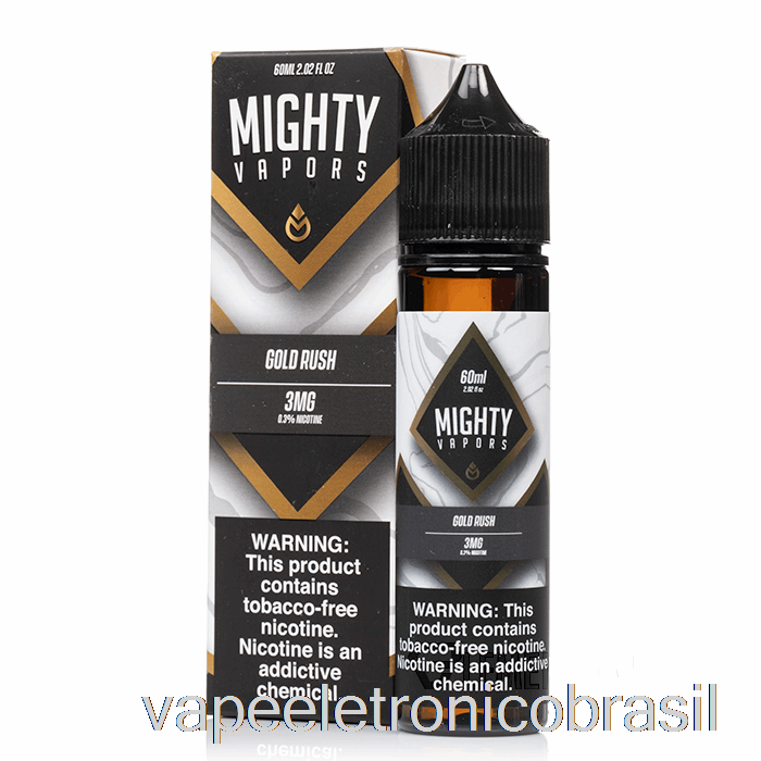 Vape Eletrônico Gold Rush - Vapores Poderosos - 60ml 3mg